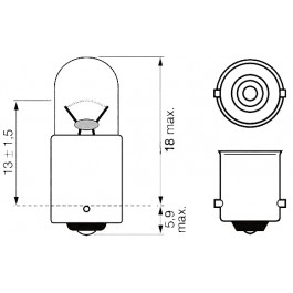   Bosch BA9s 12V 2W (1987302212)