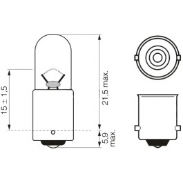 Bosch BA9s 12V 4W (1987302207)