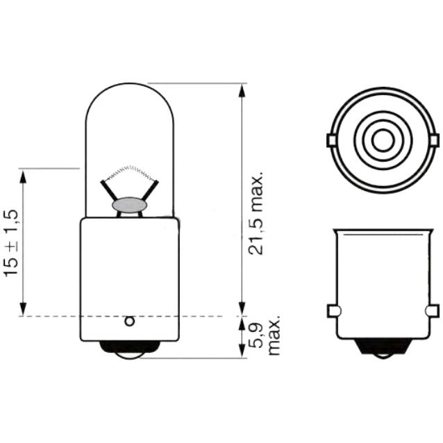 Bosch BA9s Trucklight 24V 4W (1987302512) - зображення 1