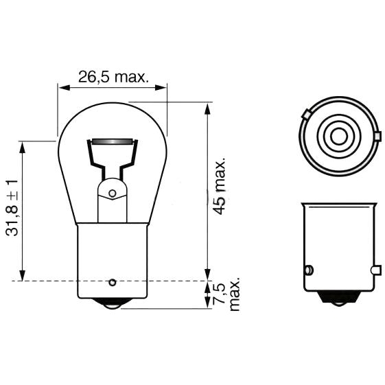 Bosch BAU15s 12V 21W (1987302213) - зображення 1