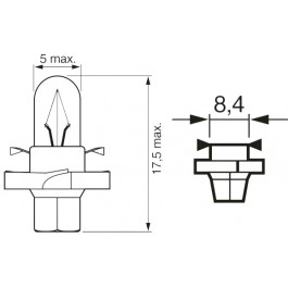   Bosch BX8,4d Pure Light 12V 1,2W (1987302235)