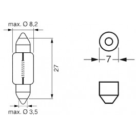   Bosch SV7-8 12V 3W (1987302226)