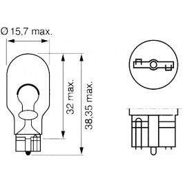 Bosch W2.1x9.5d 12V 16W (1987302205)