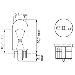 Bosch W2.1x9.5d 12V 2W (1987302223)