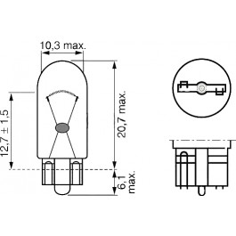 Bosch W2.1x9.5d Trucklight 24V 3W (1987302517)