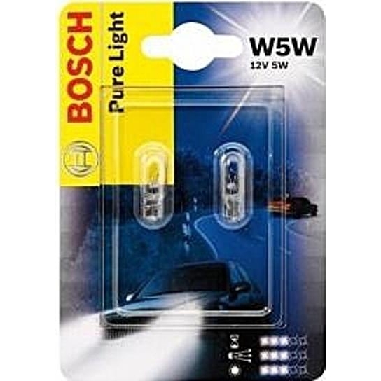 Bosch W2.1x9.5d Pure Light-Standard 12V 5W (1987301026) - зображення 1