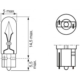   Bosch W2x4,6d 12V 2,3W (1987302240)