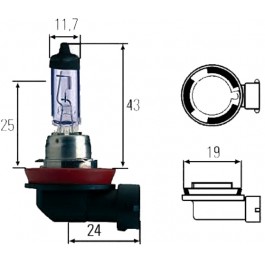   Hella H8 Blue Light 12V 35W (8GH008356181)