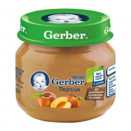   Gerber Пюре персик с 4 мес. 80гр