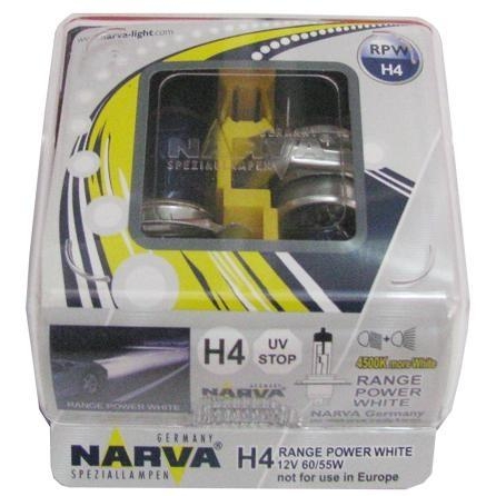 NARVA H4 12V 60/55W Range Power White (2шт) (98512) - зображення 1