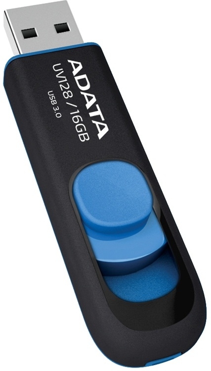 ADATA 16 GB UV128 Black/Blue - зображення 1