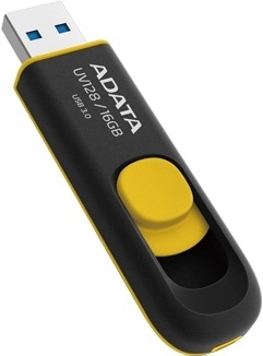 ADATA 16 GB UV128 Black/Yellow - зображення 1