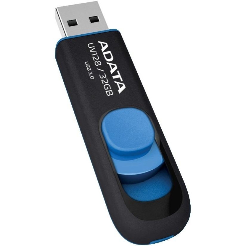 ADATA 32 GB UV128 Black/Blue - зображення 1