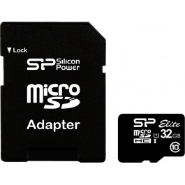 Silicon Power 32 GB microSDHC UHS-I Elite + SD adapter SP032GBSTHBU1V10-SP