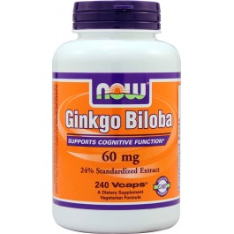 Now Ginkgo Biloba 60 mg 240 caps