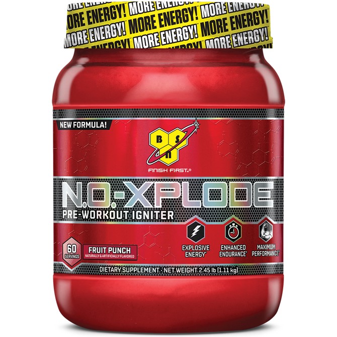 BSN N.O.-Xplode Pre-Training Igniter 1110 g /60 servings/ Fruit Punch - зображення 1