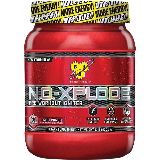 BSN N.O.-Xplode Pre-Training Igniter 1110 g /60 servings/ Green Apple - зображення 1