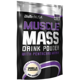 BiotechUSA Muscle Mass 1000 g /14 servings/ Strawberry