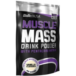   BiotechUSA Muscle Mass 1000 g /14 servings/ Strawberry