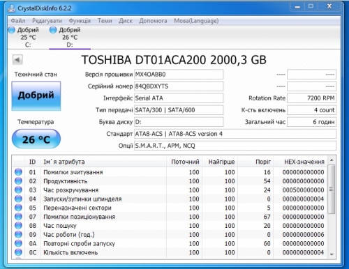 Фото Жорсткий диск Toshiba DT01ACA200 від користувача barmaleikin