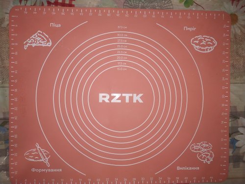 Фото килимок для випічки RZTK Коврик для формовки и выпечки теста  силиконовый 400х500 мм Coral (CM-170C) від користувача Добрий Микола