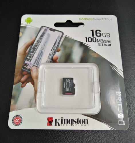 Фото Карта пам'яті Kingston 16 GB microSDHC Class 10 UHS-I Canvas Select Plus SDCS2/16GBSP від користувача 