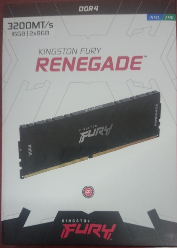 Фото Пам'ять для настільних комп'ютерів Kingston FURY 16 GB (2x8GB) DDR4 3200 MHz Renegade Black (KF432C16RBK2/16) від користувача Romanoff