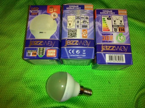 Фото Світлодіодна лампа LED JazzWay LED PLED-SP G45 матовая 9 Вт E14 220-240 В тепло-белый 2859570 від користувача yxxx