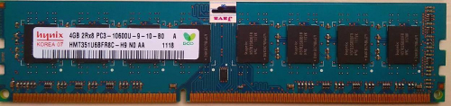 Фото Пам'ять для настільних комп'ютерів SK hynix 4 GB DDR3 1333 MHz (HMT351U6BFR8C-H9) від користувача Саша