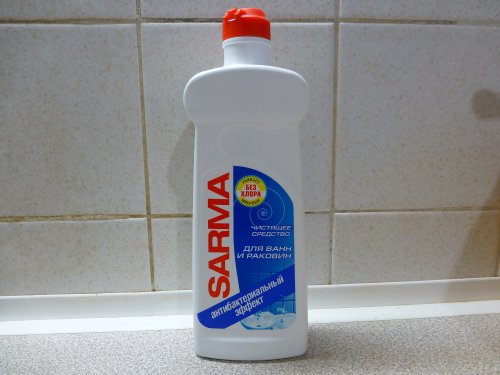 Фото Гель для прибирання Sarma Гель для чистки ванны 500 мл антибактериальный (4820026413297) від користувача yxxx