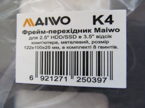 Фото кріплення для SSD і жорстких дисків Maiwo K4 від користувача grindcorefan1