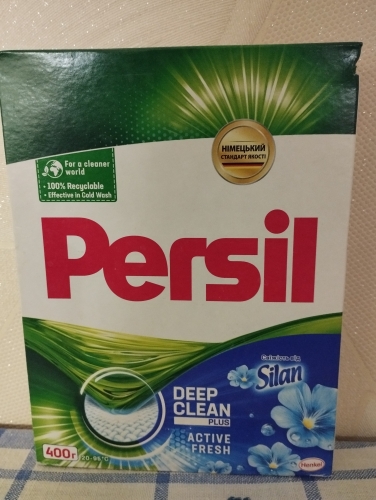 Фото Безфосфатний пральний порошок Persil Стиральный порошок Свежесть от Silan 400 г (9000101409789) від користувача 