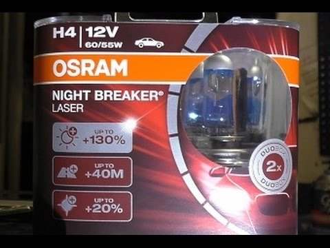 Фото галогенна Автолампа Osram H4 Night Breaker Laser +130% 55W (64193NBL-HCB) від користувача 