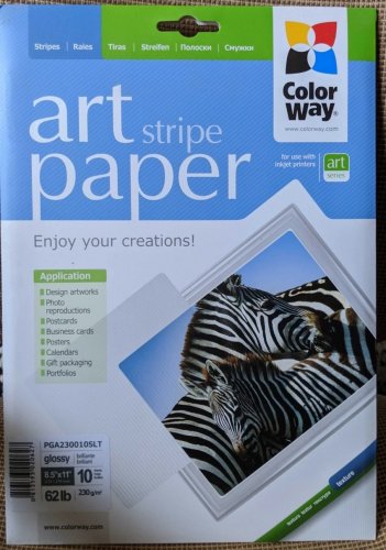 Фото Фотопапір ColorWay Letter (216x279mm) ART, matte, stripe (PMA220010SLT) від користувача Влад Некрасов