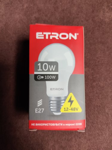 Фото Світлодіодна лампа LED Etron LED 12-48V 10W 4000K E27 (1-ELP-1248) від користувача Galaxy Chess