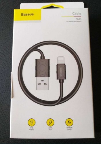 Фото Кабель Lightning Baseus USB Cable to Lightning Yaven 1m Black (CALUN-01) від користувача Mexanik