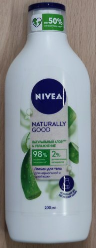 Фото лосьйон для тіла Nivea Лосьон для тела  Naturally Good Алоэ и увлажнение 200 мл від користувача Serhii