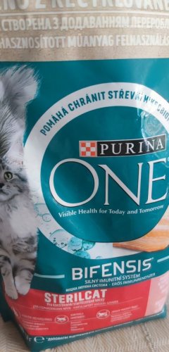 Фото Сухий корм Purina One Steril Cat Salmon & Wheat 800 г (7613032756659) від користувача Serhii