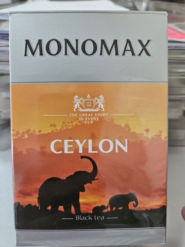 Фото чорний чай Мономах Чай черный байховый Ceylon Tea 90 г (4820097812203) від користувача Андрей Конышев