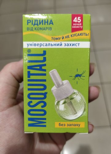 Фото Рідина для фумігатора Mosquitall Жидкость для фумигатора Универсальная защита 45 ночей 30 мл від користувача Gouster