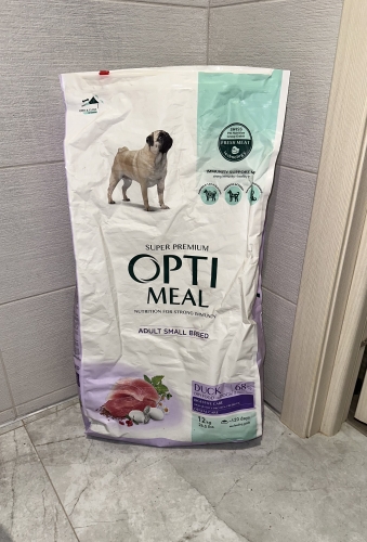Фото Сухий корм Optimeal Adult Small Dog со вкусом утки 12 кг (4820083905520) від користувача Полеся