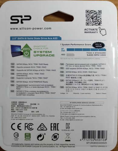 Фото SSD накопичувач Silicon Power Ace A55 128 GB (SP128GBSS3A55S25) від користувача Tim