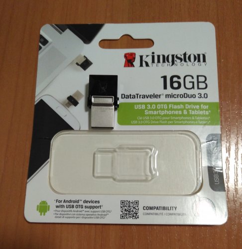 Фото Флешка Kingston 16 GB DataTraveler microDuo 3.0 DTDUO3/16GB від користувача 