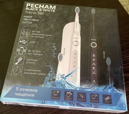 Фото Електрична зубна щітка Pecham Black and White Travel Set від користувача nal