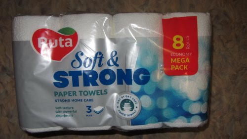 Фото паперові рушники Ruta Бумажные полотенца Soft & Strong 87 отрывов 3 слоя 8 рулонов Белые (4820202891079) від користувача yxxx