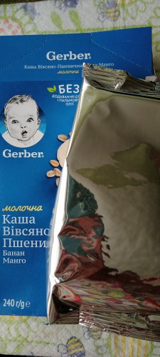 Каша молочна Gerber Овсяно-пшенична Банан-Манго 