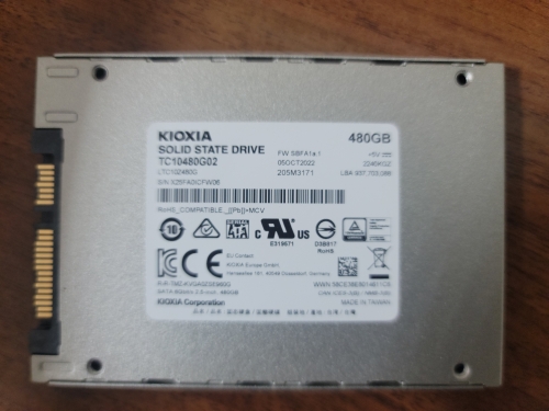 Фото SSD накопичувач Kioxia Exceria 480 GB (LTC10Z480GG8) від користувача Ironhide