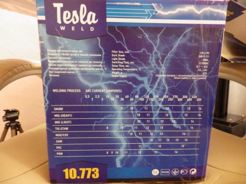 Фото маска зварювальна Tesla Weld 10-773 від користувача Алексей Алексей