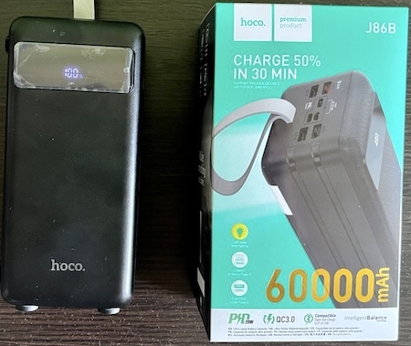 Фото Зовнішній акумулятор (павербанк) Hoco J86B 60000mAh 22,5W White від користувача ОiB