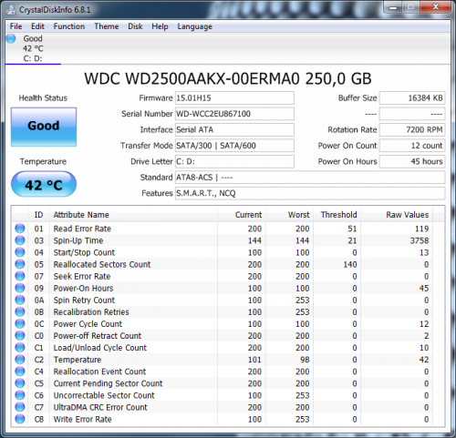Фото Жорсткий диск WD Blue 250 GB (WD2500AAKX) від користувача dr0